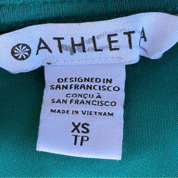 Athleta Crop Short Sleeve T-shirt in Green - Size XS - Picture 4 of 4